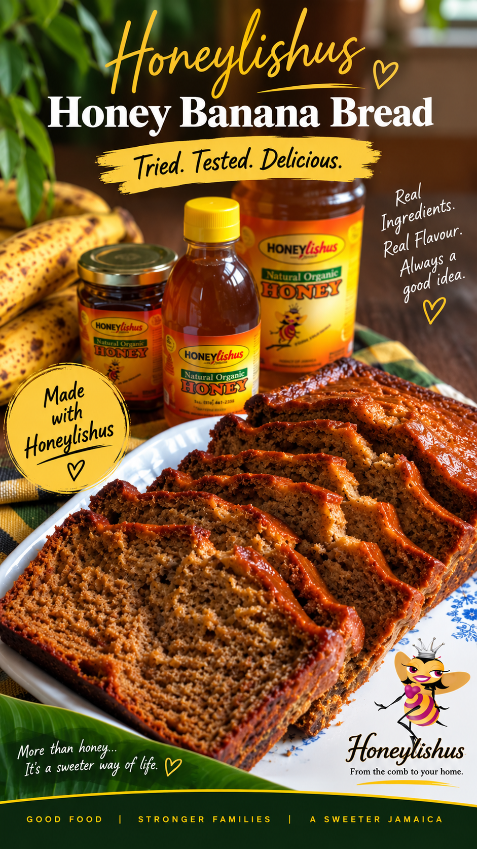 Honeylishus honey banana bread
