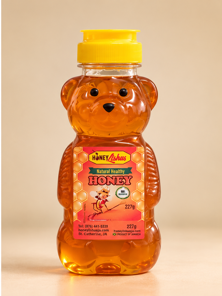 Honeylishus 227g teddy bear Jamaican honey