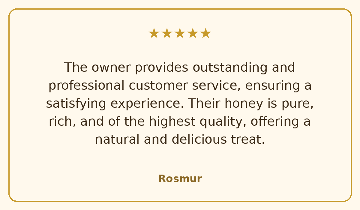 Honeylishus customer review from Rosmur